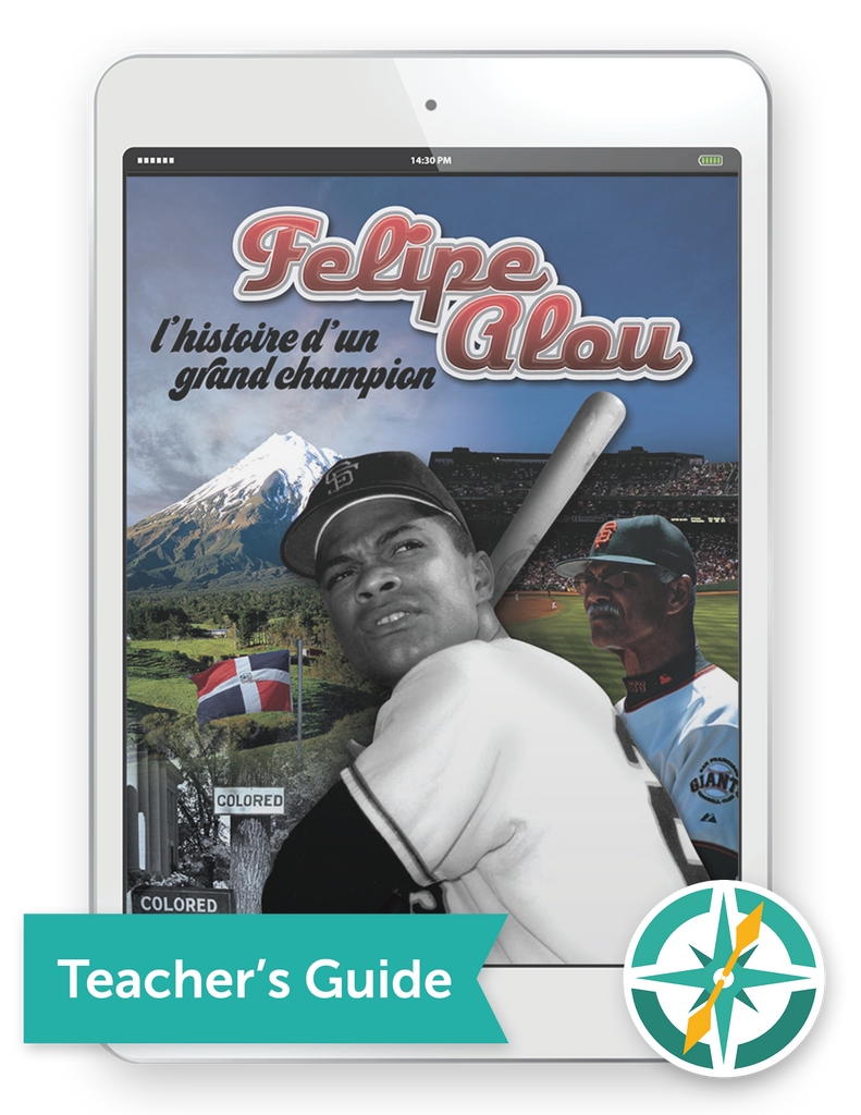 One-year subscription to Felipe Alou: l’histoire d’un grand champion Premium Teacher Guide, Student Edition FlexText®, and Explorer.